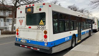 STM Bus # 26-061 {Retired} Ride On The 141 Jean-Talon Est Going East. (2006 NovaBUS LFS)