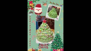 Merry Christmas Tree Cakes สุขสันต์วันคริสต์มาสเค้กต้นไม้ #shorts #เค้ก