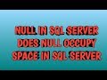 NULL in SQL SERVER | By SQL Training Sessions | By SQL