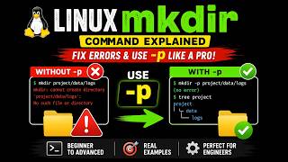 Linux mkdir Command Explained (Fix Errors & Use -p Like a Pro!)