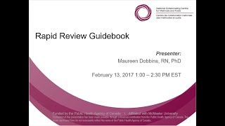 Spotlight on Methods and Tools: Rapid Review Guidebook