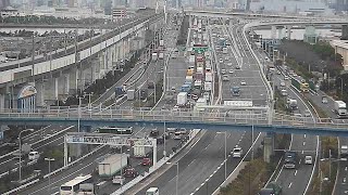 【LIVE】首都高 高速湾岸線 葛西付近・有明方向 ライブカメラ/Tokyo highway Live Camera　2023/06/05  0:15～