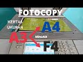 Fotocopy A3 menjadi  A4 DAN F4 || CANON ir advance 6065/6055/6255/6275/6075