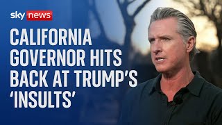 California governor Gavin Newsom criticises Trump's 'inexcusable' claims on wildfires