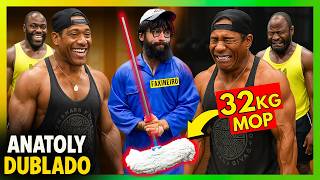 HUMILIATING the Bodybuilders with the 32 kg mop! | Anatoly Gym Prank