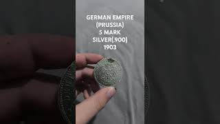 GERMAN EMPIRE 5 MARKS 1903 PRUSSIA SILVER COIN#oldcoins #banknotes #numismmatics