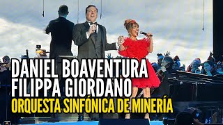 Filippa Giordano y Daniel Boaventura con la Orquesta Sinfónica de Minería