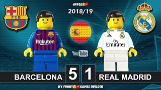 Barcelona vs Real Madrid 5-1 • El Clasico • LaLiga 2019 (28/10/2018) Goals ElClasico Lego Football