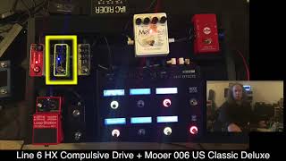 Line HX Compulsive Drive + Mooer 006 US Classic Deluxe Preamp