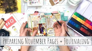 Preparing November Journaling Pages in my A6 Hobonichi Techo + Creative Journal with Me