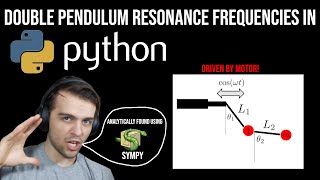 Double Pendulum: Analytically Finding Resonance Frequencies with Sympy