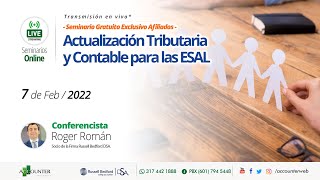Actualización Tributaria y Contable para las ESAL-Seminario Gratuito Afiliados