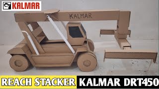 How to make a miniature REACH STACKER  KALMAR DRT450 from cardboard.