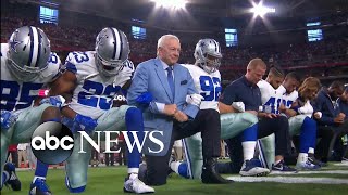 Dallas Cowboys, Jerry Jones take knee before national anthem