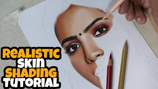 How to Shade Realistic Skin With DOMS Color Pencils Tutorial | Part-5