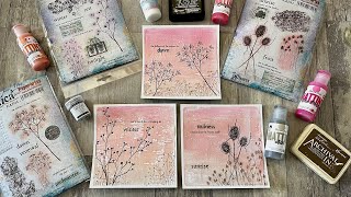 A few minutes of fun - with my PaperArtsy Winter Botanical stamps