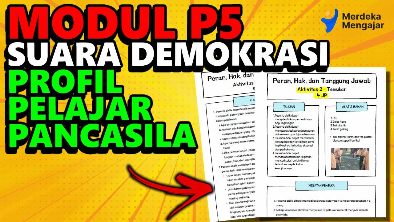 🔴CONTOH MODUL PROJEK P5 TEMA SUARA DEMOKRASI SMA SMK PROJEK PENGUATAN ...