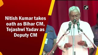 Nitish Kumar takes oath as Bihar CM, Tejashwi Yadav as Deputy CM