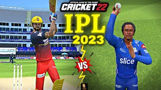 RCB vs MI IPL 2023 New Teams T10 Match In Cricket 22 - RtxVivek