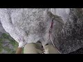 trad climbing on the butt light pitch 4 or the butt face my favorite pitch