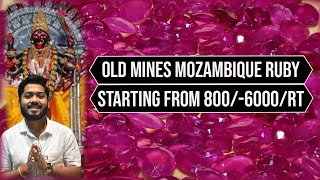 New Lot Old Mines Mozambique Ruby Different Price \u0026 Quality | starting 800-6000/rt lot Pink Red Ruby