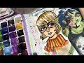 cozy sketchbook drawing session ☕️ draw with me mei liang collab