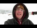 farmer snow day plowing with tractor shoveling and surviving this snowy winter on our dairy farm.