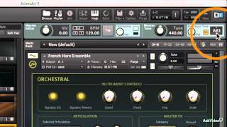 Kontakt 101: Exploring Kontakt - 11. A Look at the Menu Bar