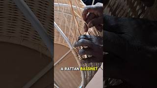 How To Make Rattan Bassinets:Weaving The Hood. #baby #baskets #diy