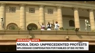 Congress MPs climb Parliament roof, demand financial aid for families of Indians who died in Iraq