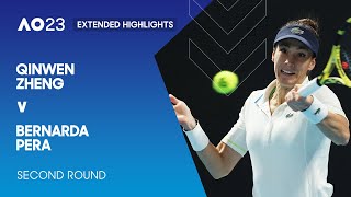 Qinwen Zheng v Bernarda Pera Extended Highlights | Australian Open 2023 Second Round