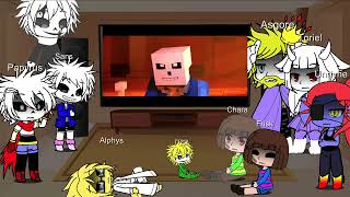 Undertale Reacts To Minecraft Stronger Than You Frisk Ver (My AU)