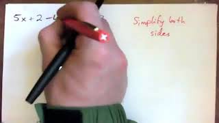 Solve the Linear Equation: 5x + 2 - 4x = 7 - 3