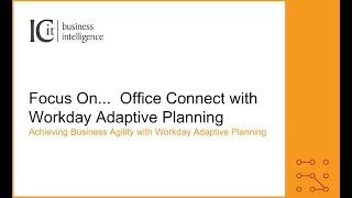 Focus On: Office Connect with Workday Adaptive Planning