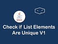 check if list elements are unique v1 in java