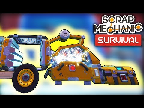 Build the Drilling Refinery for fast resource gathering! (Scrap Mechanic Survival Ep3)