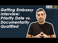 Getting Embassy Interview: Priority Date vs. Documentarily Qualified