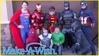 Ryan Surprises Johnny at his End of Chemo Party With Make a Wish!!