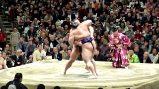 Tochinowaka (6-3) - Kaisei (4-5) ; Sumo : Hatsubasho '14