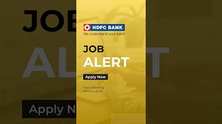 HDFC Bank jobs apply online 2023 | #youtubeshorts #shortvideos #jobalert #govtjobs #naukariwala