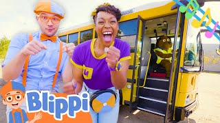Wheels on the Bus | Brand New BLIPPI wheels on the school bus song | Educational Songs For Kids