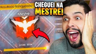 CONSEGUI!!! VIREI MESTRE NA RANQUEADA DO FREE FIRE!!!