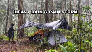 NOT SOLO CAMPING • CAMPING IN RAIN STORM • RELAXING CAMPING IN HEAVY RAIN