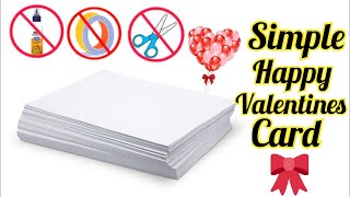 How to make Valentine's day 😍 card/Handmade Valentines day card/Valentine's day card making