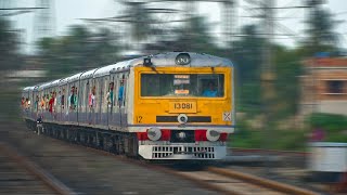 Katwa to Howrah 12 coach Galloping EMU local train skipping Khamargachhi