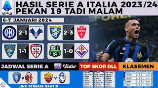 Hasil Liga Italia Tadi Malam - Inter vs Verona 2-1, Sassuolo vs Fiorentina | Serie A 2023/24