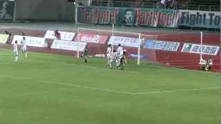 2012.06.09FC岐阜vs愛媛FC 井上平選手の同点ゴールシーン