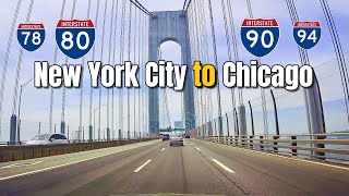 Driving From New York City to  Chicago , Interstate Highways Travel, USA Road Trip , I80 , i90 ,I94