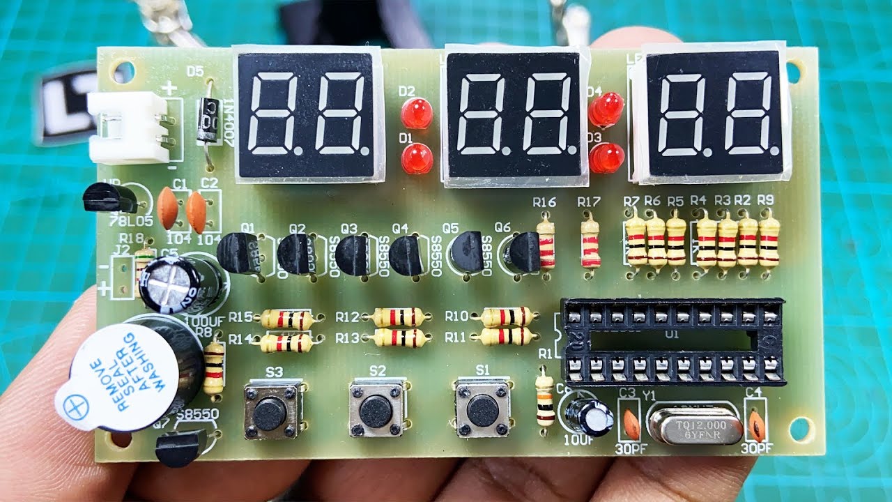 6 Bits C51 Digital Electronic Clock Diy Kit Assembly Youtube