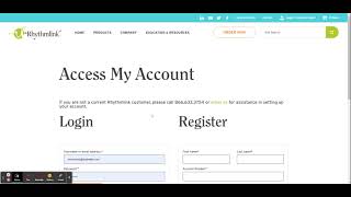 Rhythmlink Website Training Videos: Creating An Account